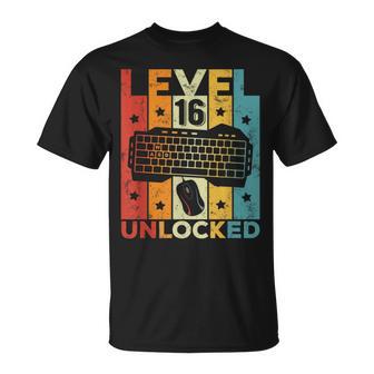 16 Cumpleaños Niño Niña 16 Años Gaming Teclado Gamer Camiseta unisex - Regaloses
