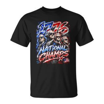 1776 National Champs Patriotic Founding Fathers Usa T-Shirt - Thegiftio UK
