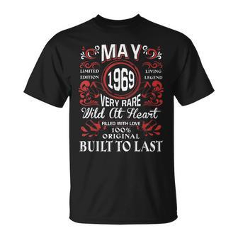 1969年5月 誕生日 ヴィンテージ ラベル デコレーション レトロ 誕生日 Tシャツ - Kawaiitshirt