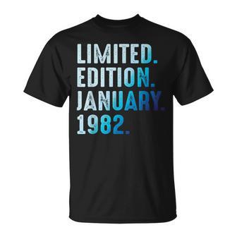 1982年1月 1982年誕生日1982年限定版 Tシャツ - Kawaiitshirt
