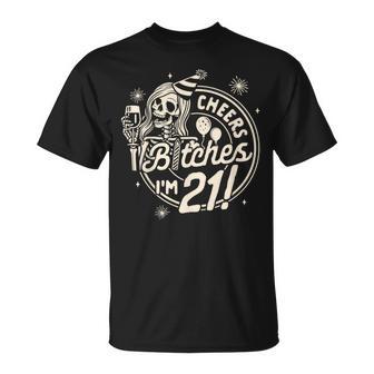 21St Birthday 21 Years Old Birthday Cheers Btches I'm 21 T-Shirt - Thegiftio UK