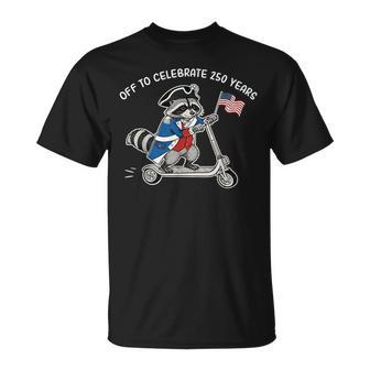 250 Anniversary Usa Flag Raccoon 250 Years 250Th Anniversary T-Shirt - Monsterry