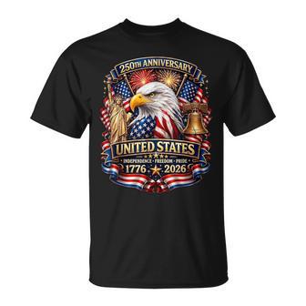 250 Anniversary Usa Patriotic Flag 250Th 4Th Of July T-Shirt - Monsterry