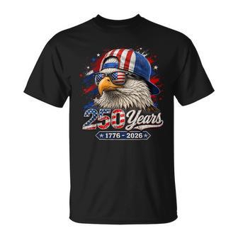 250 Years 1776 2026 Patriotic Eagle 4Th Of July Usa Flag T-Shirt - Monsterry
