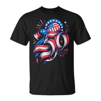 250 Years 1776-2026 Us Flag Ribbon Usa Anniversary T-Shirt | Mazezy