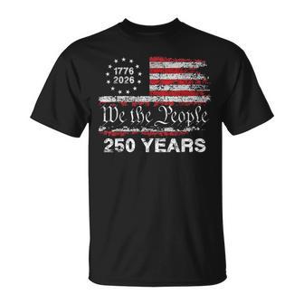 250 Years American Anniversary 250Th 1776 4Th Of July Flag T-Shirt | Mazezy