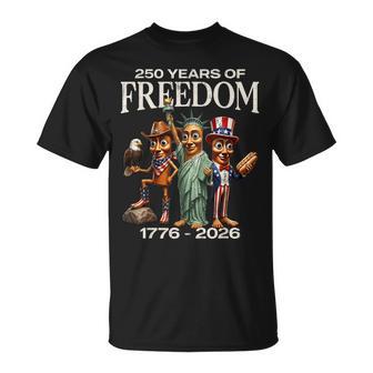 250 Years Of Freedom Brainrot Tung Sahur Usa Costume T-Shirt - Thegiftio UK