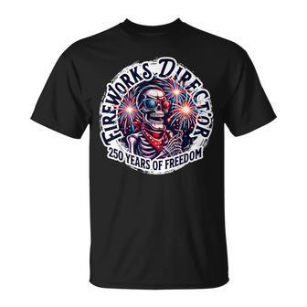 250 Years Of Freedom Usa Fireworks Director T-Shirt | Seseable UK