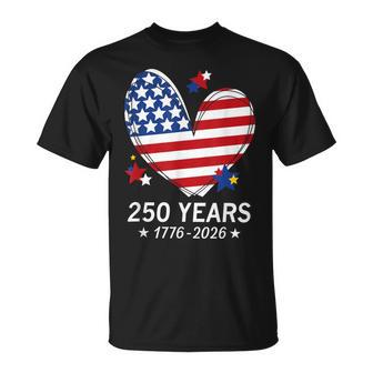 250Th Anniversary America Flag Heart 250 Year Girls T-Shirt - Thegiftio UK