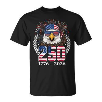 250Th Anniversary Usa 1776-2026 4Th Of July Fireworks Eagle T-Shirt - Thegiftio UK