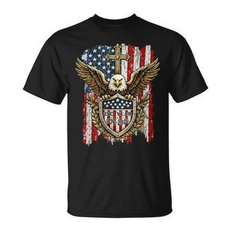 250Th Anniversary Usa Patriotic Eagle 250 Years 4Th Of July T-Shirt - Thegiftio