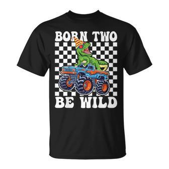 2Nd Birthday Monster Truck 2 Year Old Boys 2Nd Party T-Shirt - Monsterry