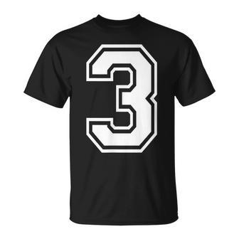 3 Numéro 3 Teamports Graphique Assortiarsity T-Shirt - Cadeauxyz