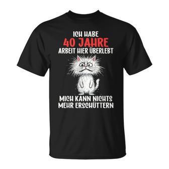 40 Jähriges Dienstjubiläum Firmenjubiläum 40 Jubiläum Arbeit T-Shirt - Geschenkecke