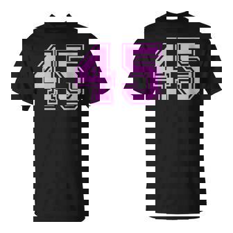 45 Matching De Filles Universitaires Universitaires Numéro 45 T-Shirt - Cadeauxyz