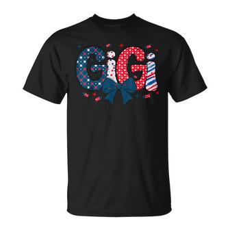 4Th July Gigi Coquette Red White And Blue Independence Day T-Shirt - Thegiftio UK