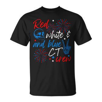 4Th Of July Red White Blue Ct Tech Crew Cat Scan X-Ray Tech Women T-Shirt - Thegiftio UK