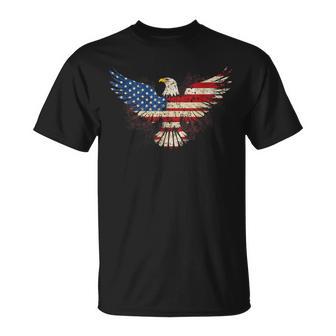 4Th Of July Usa Patriotic Eagle American Flag Kids T-Shirt - Monsterry
