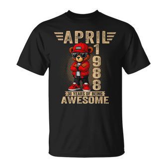4月 38歳の誕生日 男性 女性 1988年 素晴らしいテディベア Tシャツ - Kawaiitshirt