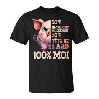 50 Caractère Cochon Tête De Lard Humour Grincheux Chiant T-Shirt - Cadeauxyz