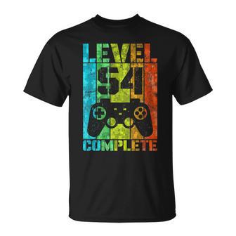 54º Cumpleaños Hombre Gamer Nivel Completo 54 Años Camiseta unisex - Regaloses