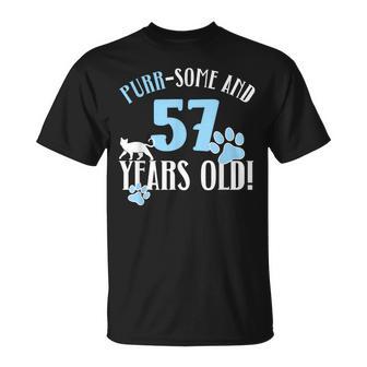 57歳の誕生日 57歳 猫 ママ 猫好き 誕生日 Tシャツ - Kawaiitshirt
