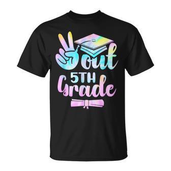 5Th Grade Graduation Peace Out 5Th Grade Tie Dye Kids T-Shirt - Thegiftio UK