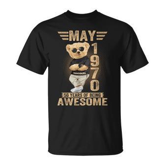 5月56日 誕生日 男性 女性 1970年 素晴らしいテディベア Tシャツ - Kawaiitshirt