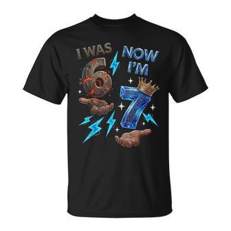 I Was 6 Now I'm 7 7Th Birthday 6 7 Birthday Boys 67 T-Shirt - Thegiftio