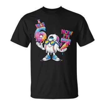 I Was 6 Now I'm 7 Birthday Baseball Drip Boys Kids 67 Meme T-Shirt - Monsterry