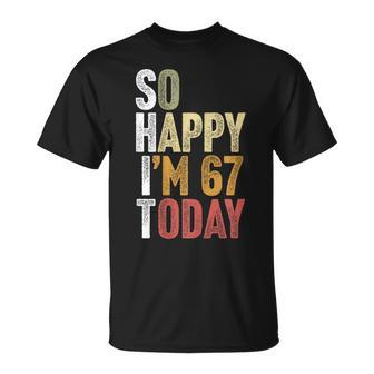 67 Year Old Decorations Gag 67Th Birthday T-Shirt - Thegiftio UK