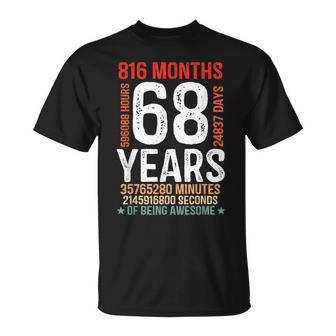 68歳の誕生日プレゼント 68歳 816ヶ月 レトロ ヴィンテージ Tシャツ - Kawaiitshirt