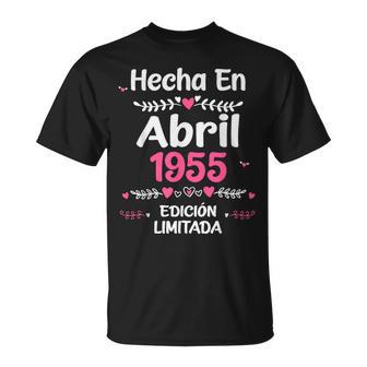 70 Cumpleaños 70 Años Hecha En 1955 Abril Camiseta unisex - Regaloses