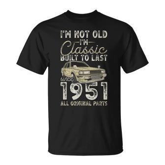 75Esimo Compleanno Dal 1951 Auto D'epoca Anni 75 Maglietta - Novitaregali