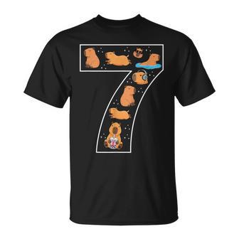 7º Cumpleaños 7 Años Capibara Niños Niñas Animal Camiseta unisex - Regaloses