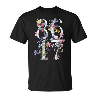 8647 Sarcastic Retro Vintage Floral Boho Style 86 47 T-Shirt - Thegiftio