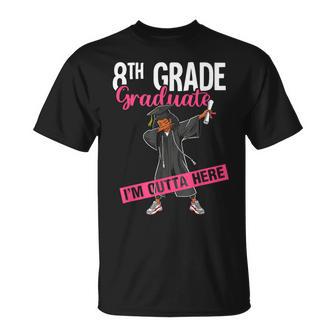 8Th Grade Graduate 2026 Dab Black Girl Graduation Class 26 T-Shirt - Thegiftio UK