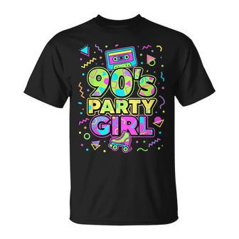 90S Party Girl Damen Outfit 90Er Jahre T-Shirt - Seseable