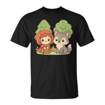 Adorable Petit Chaperon Rouge Loup Et Amis De La Forêt T-Shirt - Cadeauxyz