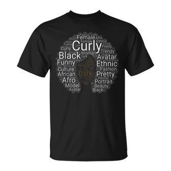 Afro Word Cloud Natural Hair Regalo Mes De La Historia Negra Camiseta unisex - Regaloses
