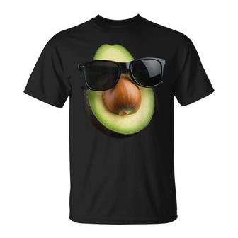 Aguacate Fresco Con Gafas Deol Fruta Divertida Camiseta unisex - Regaloses