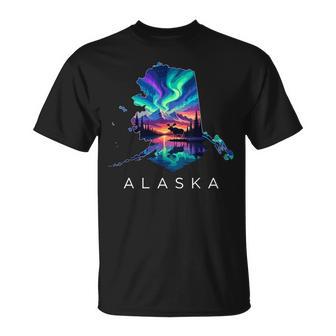 Alaska Moose Animal Alaskan Map T-Shirt - Thegiftio UK
