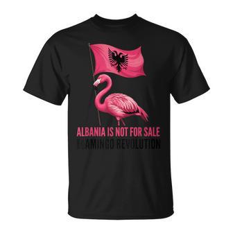 Albanien Flagge Pink Flamingo Albania Is Not Forale T-Shirt - Geschenkecke