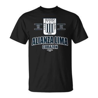 Alianza Lima Peru メンズ レディース サッカー ペルーエスクード Tシャツ - Kawaiitshirt