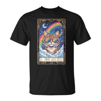 Ally Cat Sunglasses Rainbow Tarot Gay Pride Lgbtq Men T-Shirt - Monsterry