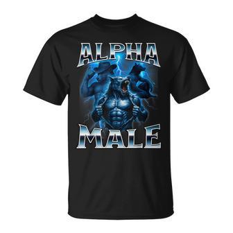 Alpha Male Wolf Meme Sigma Embarrassing Brainrot Sarcastic T-Shirt - Thegiftio UK