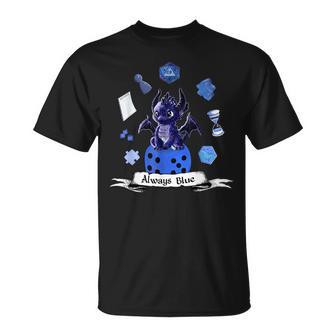 Always Blue Jeu Deociété Dragon Avec Dés T-Shirt - Cadeauxyz