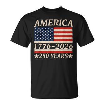 America 1776 250 Years Patriotic Independence Day Vintage T-Shirt - Thegiftio UK