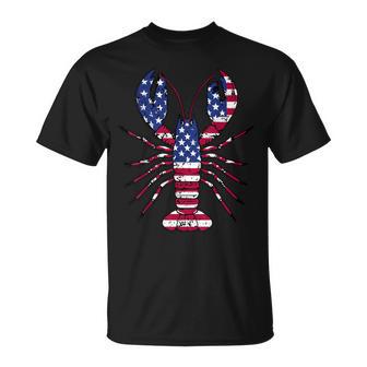 American Flag Lobster Patriotic Crawfish Season 4Th Of July T-Shirt - Thegiftio