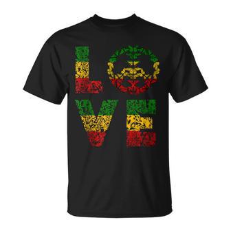 Amor Mariposa Pazímbolo Rasta Reggae Rastafari Raíces In Mangas Camiseta unisex - Regaloses